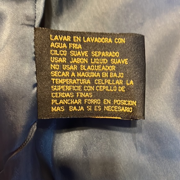 Vintage Fabio Blue suede jacket women’s XL washable in great shape liner too - Picture 6 of 6